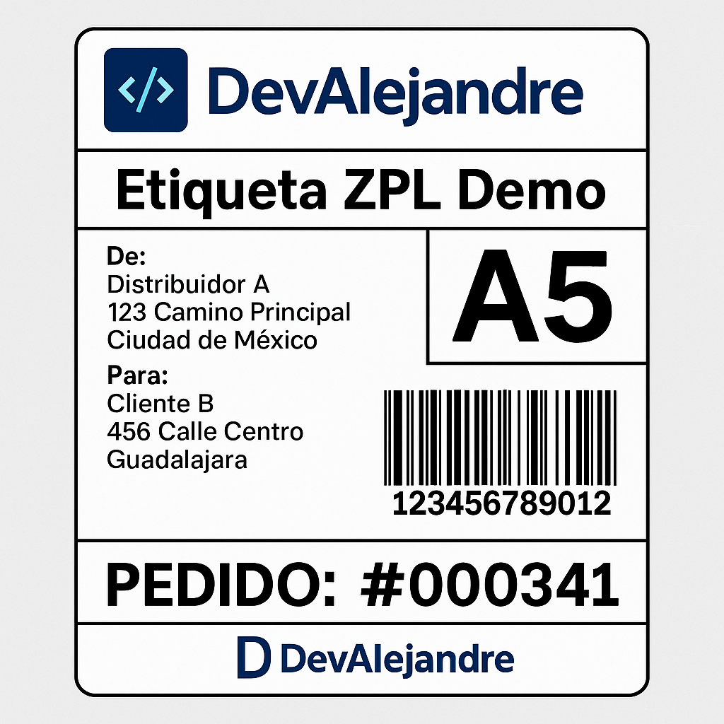 Demo etiqueta ZPL