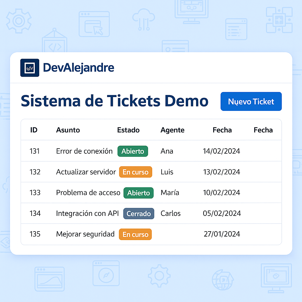 Demo ticket soporte