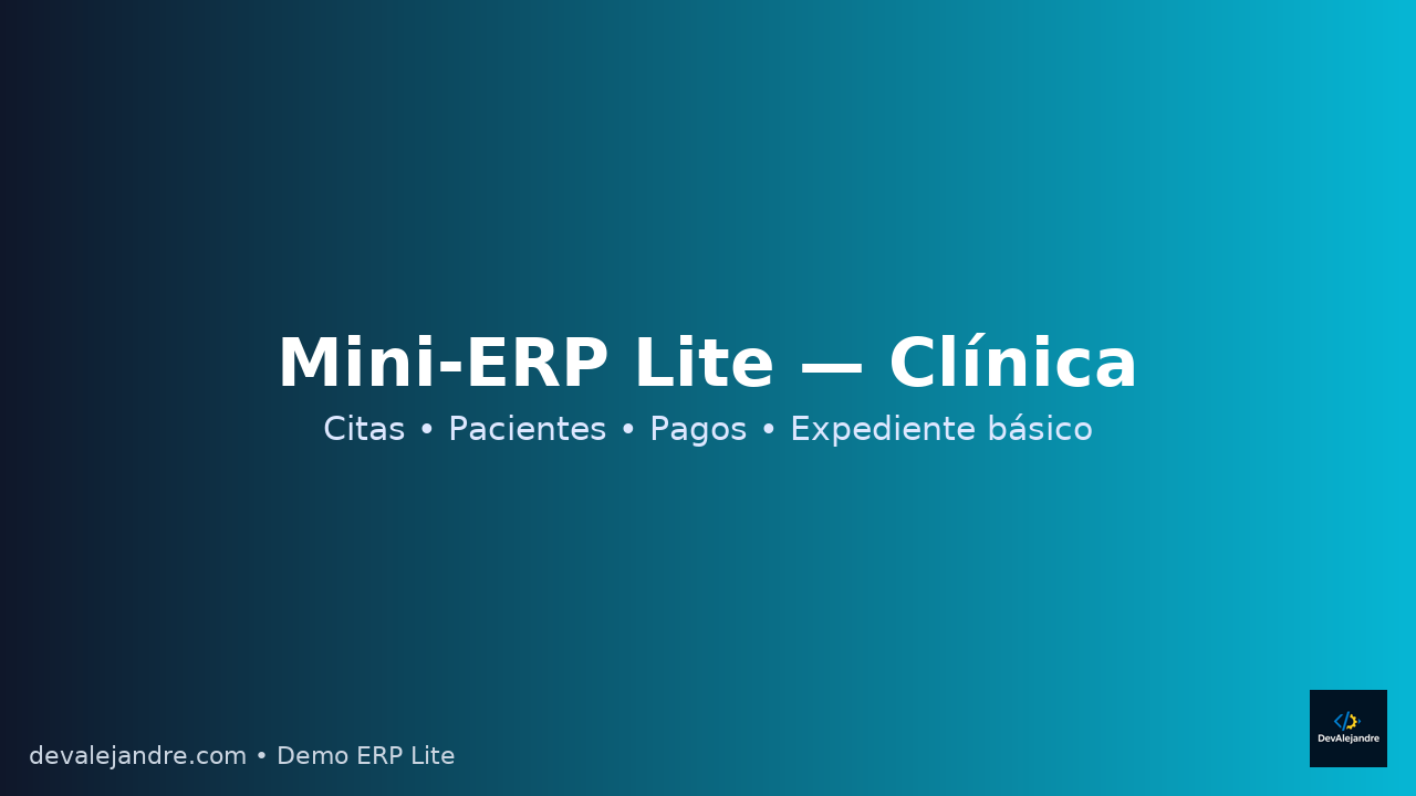 Mini-ERP Lite Clínica — Flujo