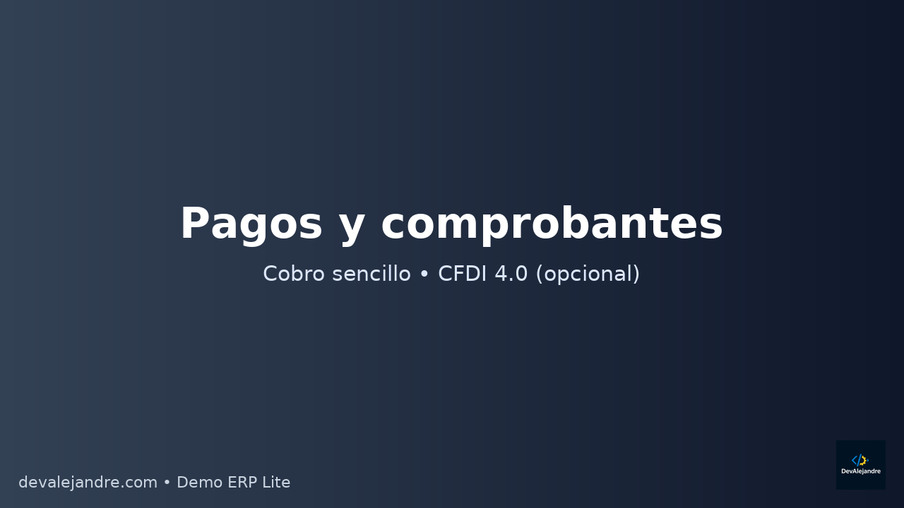 Pagos y comprobantes