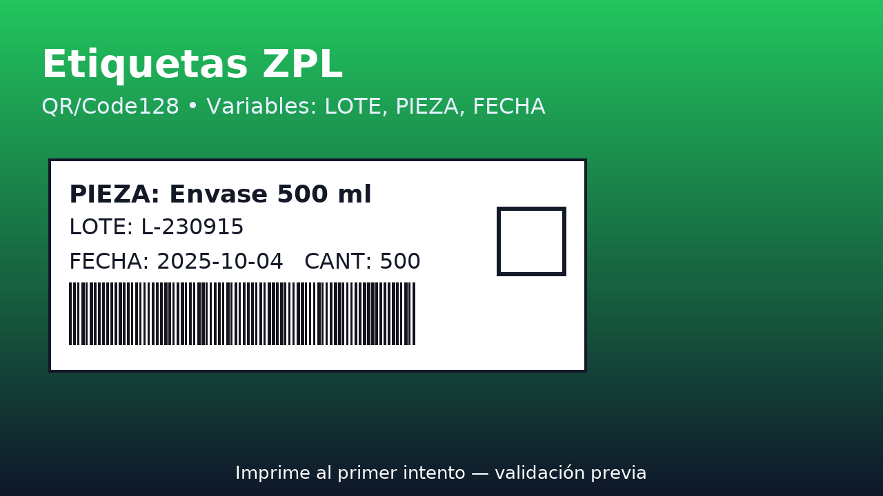 ZPL integrado a producción