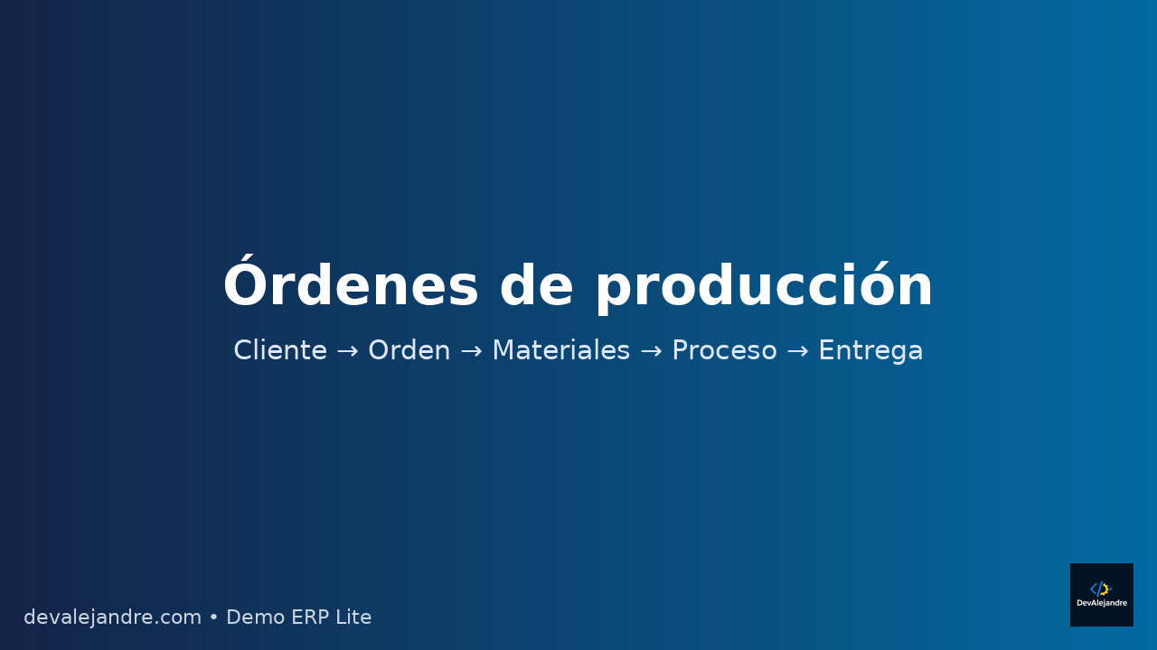 Órdenes de producción