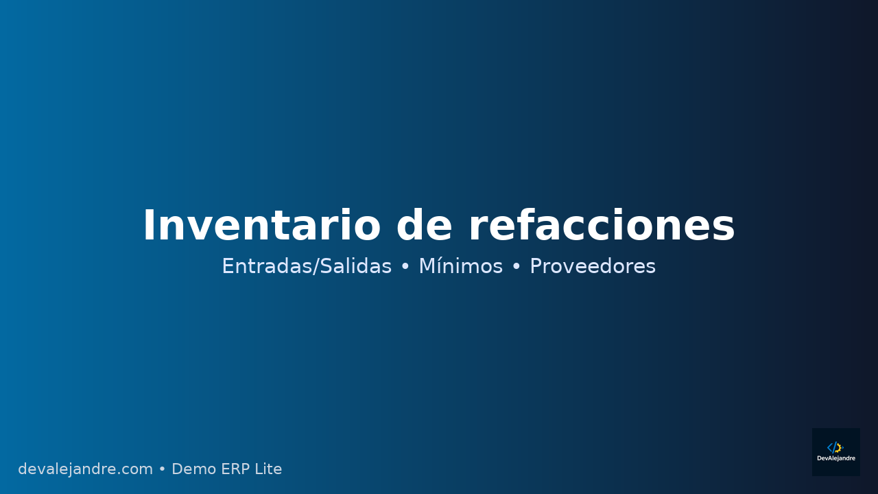 Inventario de refacciones