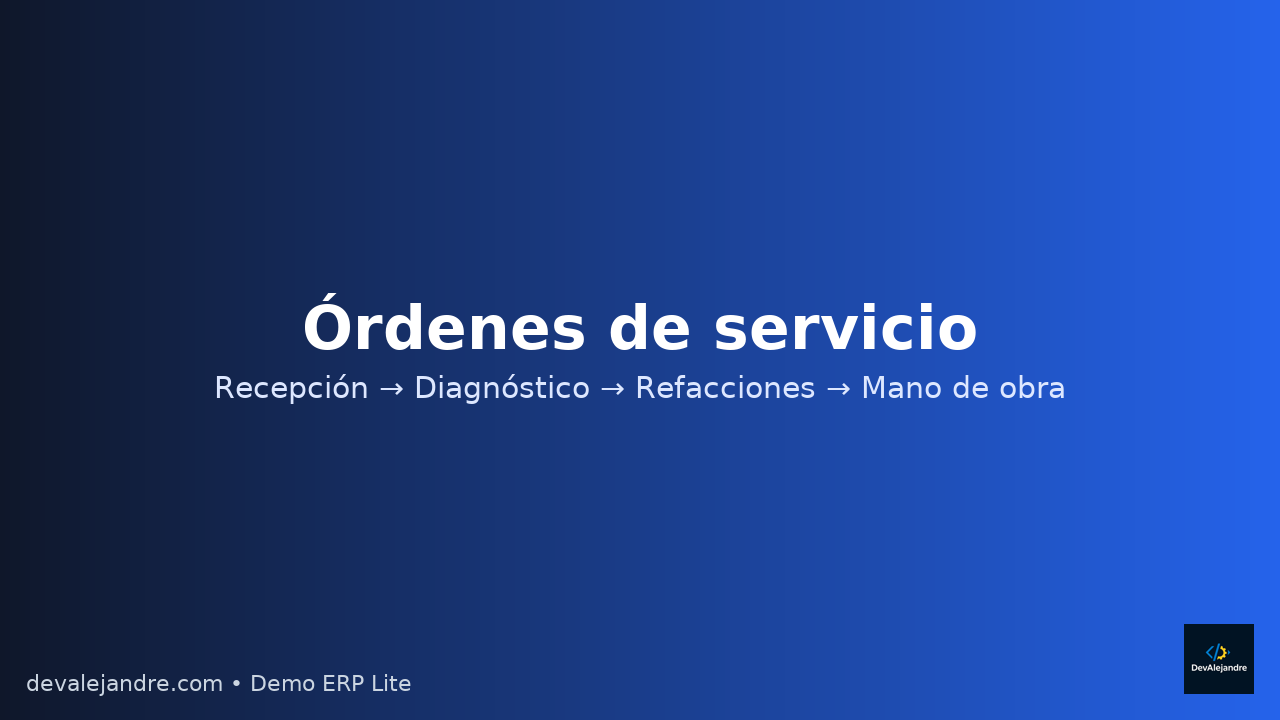 Órdenes de servicio