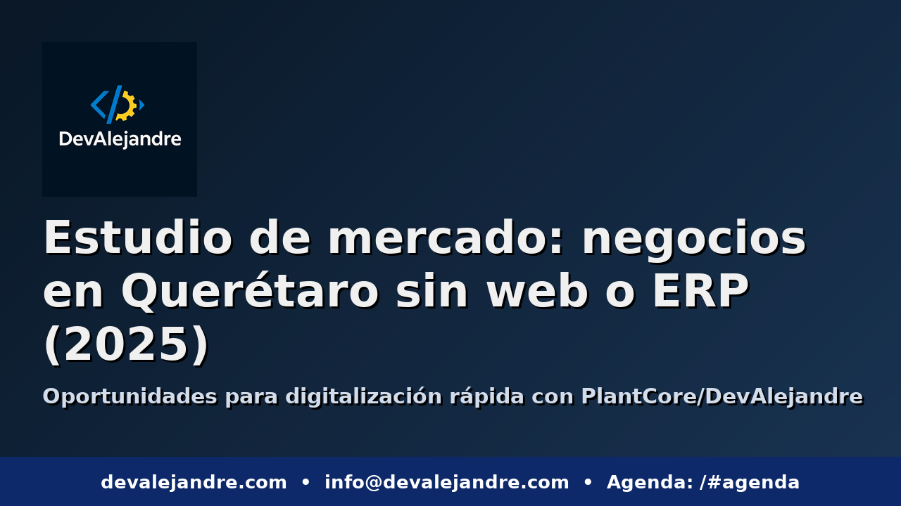 Estudio de mercado Querétaro sin web o ERP